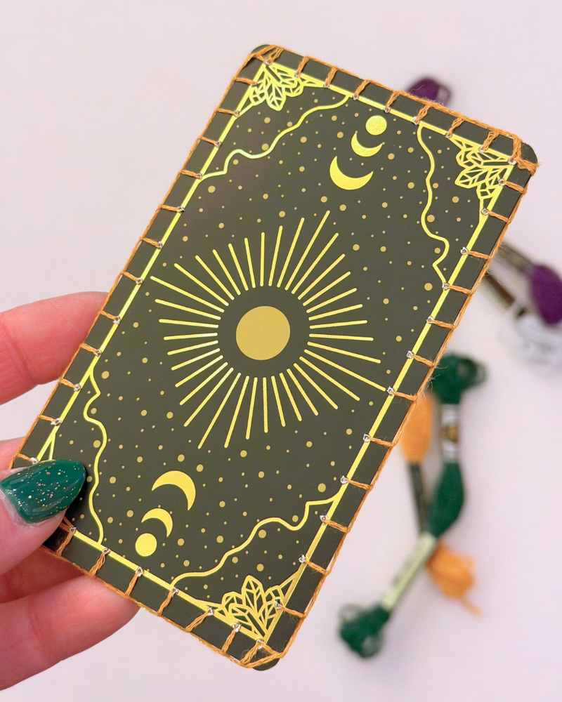 Load image into Gallery viewer, International Witches Day: Embroidered Tarot Card
