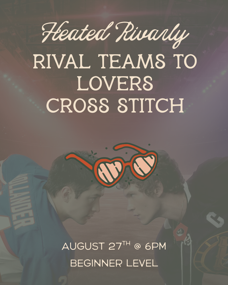 Load image into Gallery viewer, "Rival Teams to Lovers" Heated Rivalry Cross Stitch

