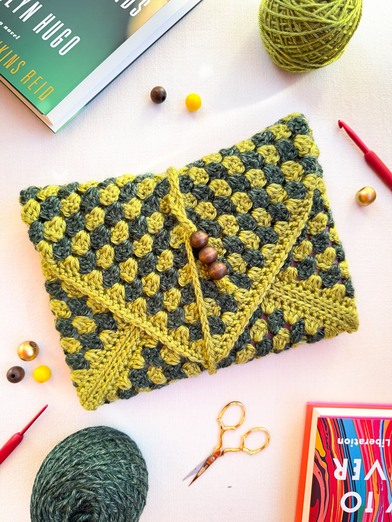 Load image into Gallery viewer, Crocheted Book Sleeve Pattern
