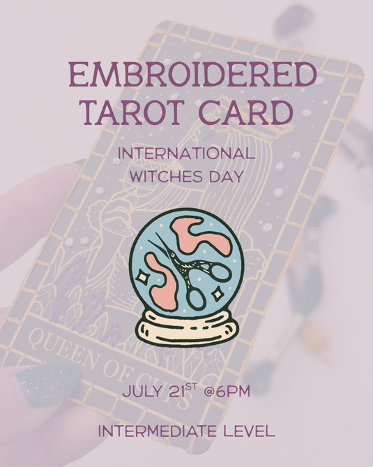 International Witches Day: Embroidered Tarot Card