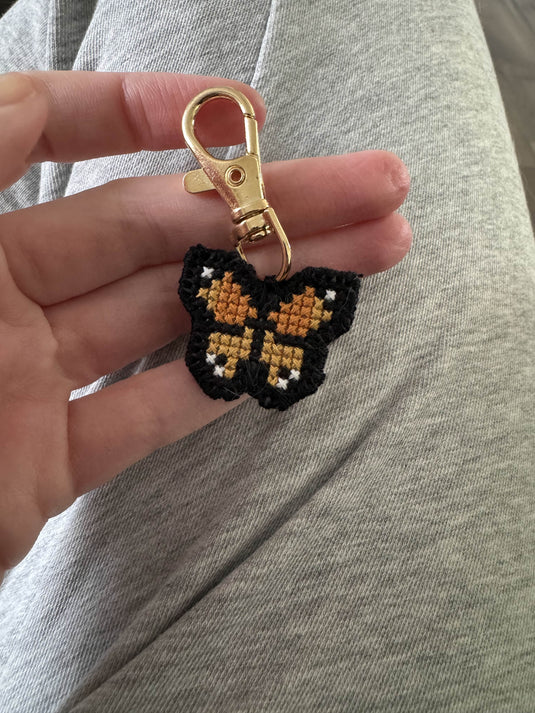 Cross Stitched Keychains