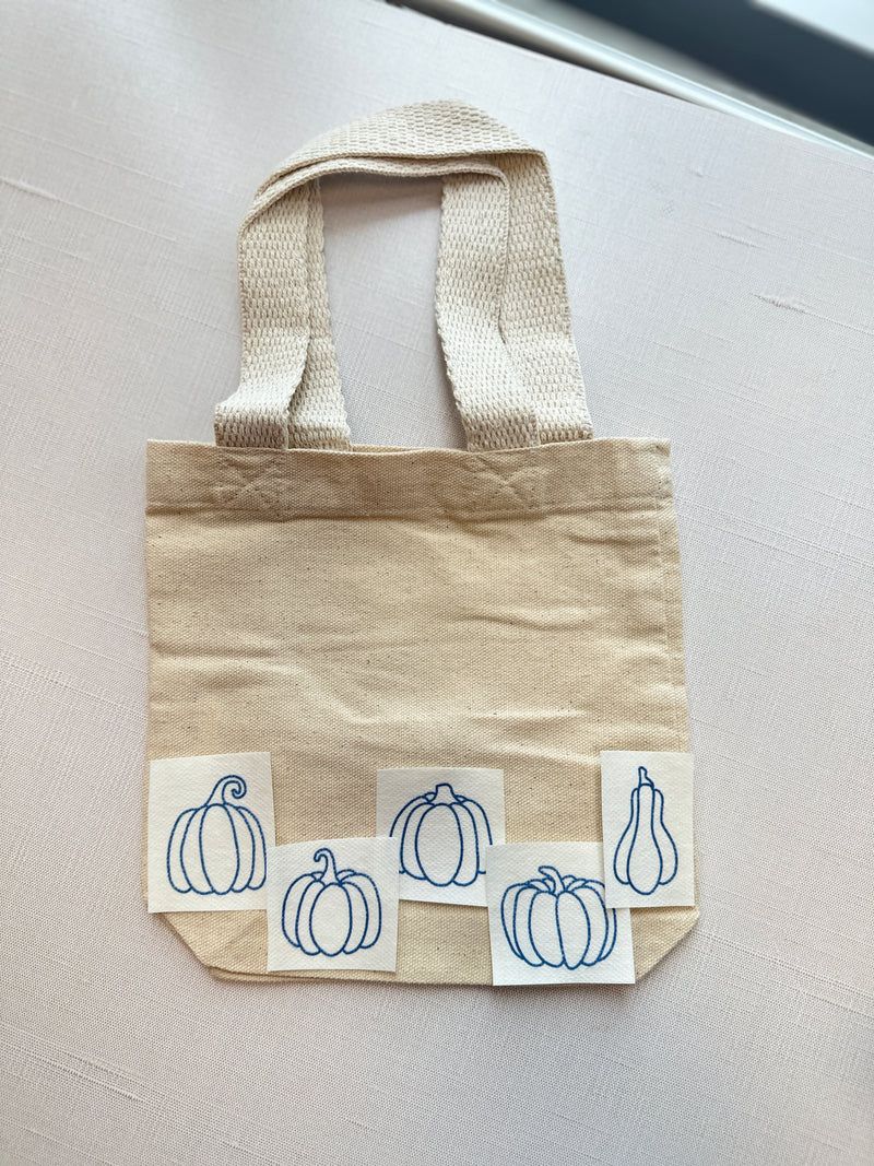Load image into Gallery viewer, Spoopy Stitching - A Summerween Embroidered Mini Tote
