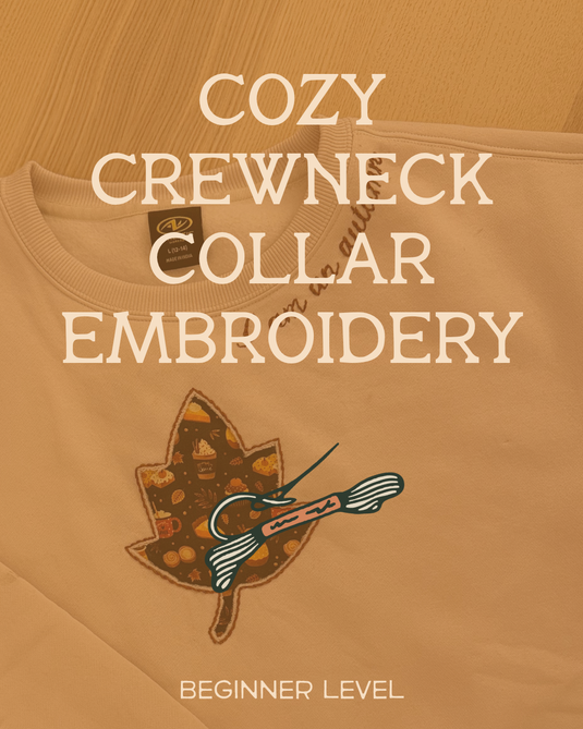 Cozy Crewneck Collar Embroidery