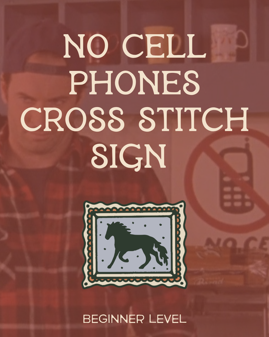 Gilmore Girls Day: No Cell Phones Cross Stitch Canvas