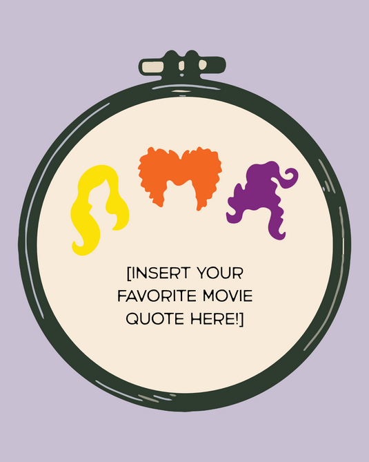 Hocus Pocus Movie Night Embroidery