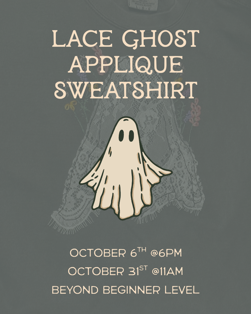 Load image into Gallery viewer, Lace Ghost Applique Sweatshirt
