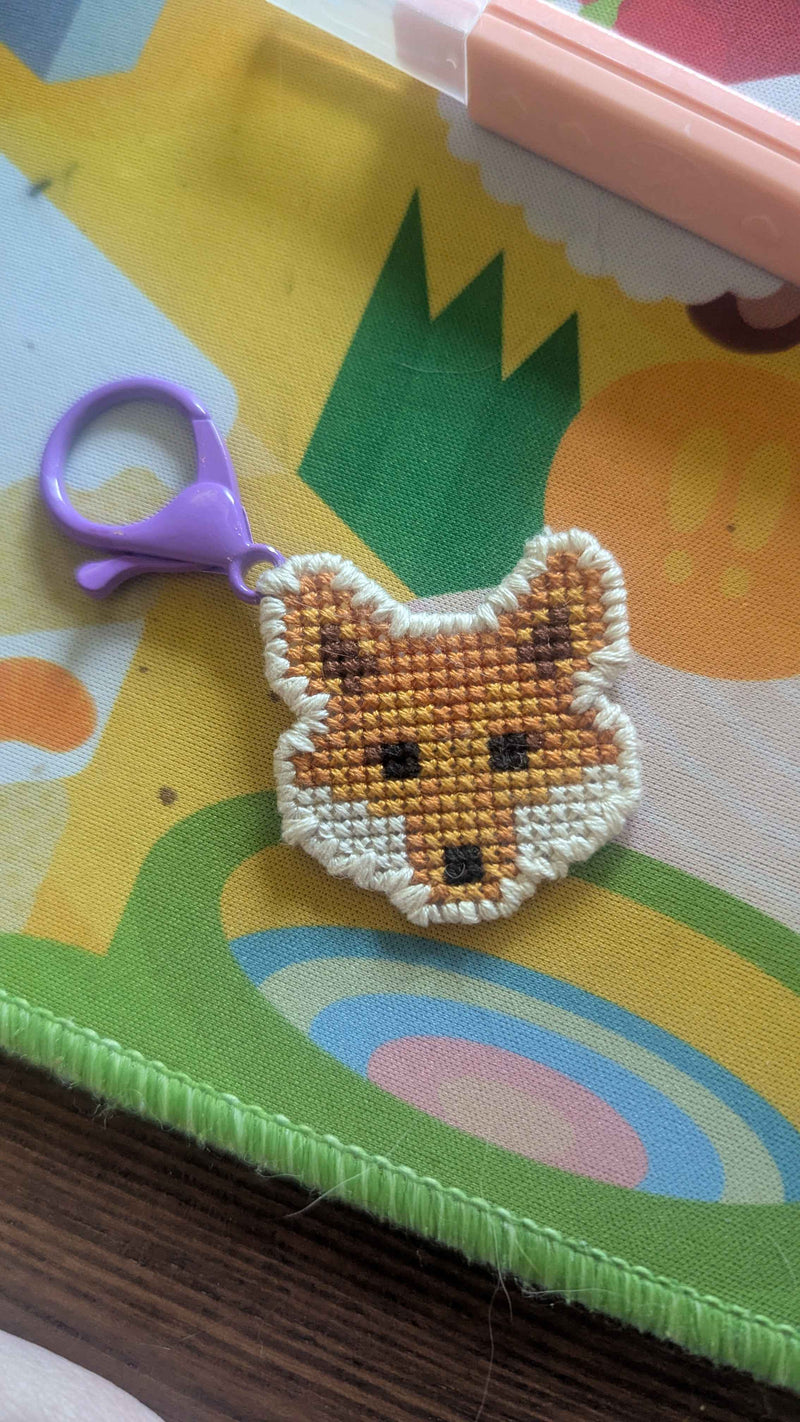 Load image into Gallery viewer, Cross Stitched Keychains
