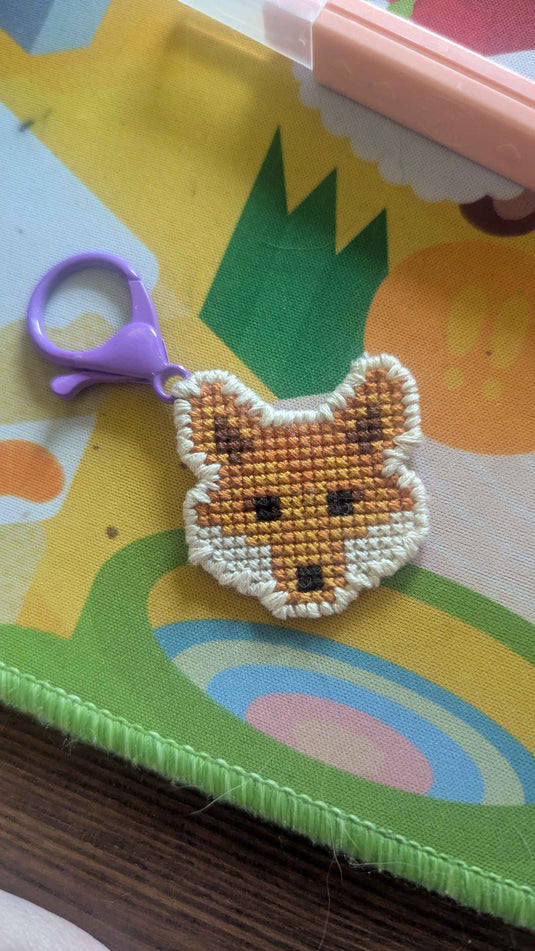 Cross Stitched Keychains