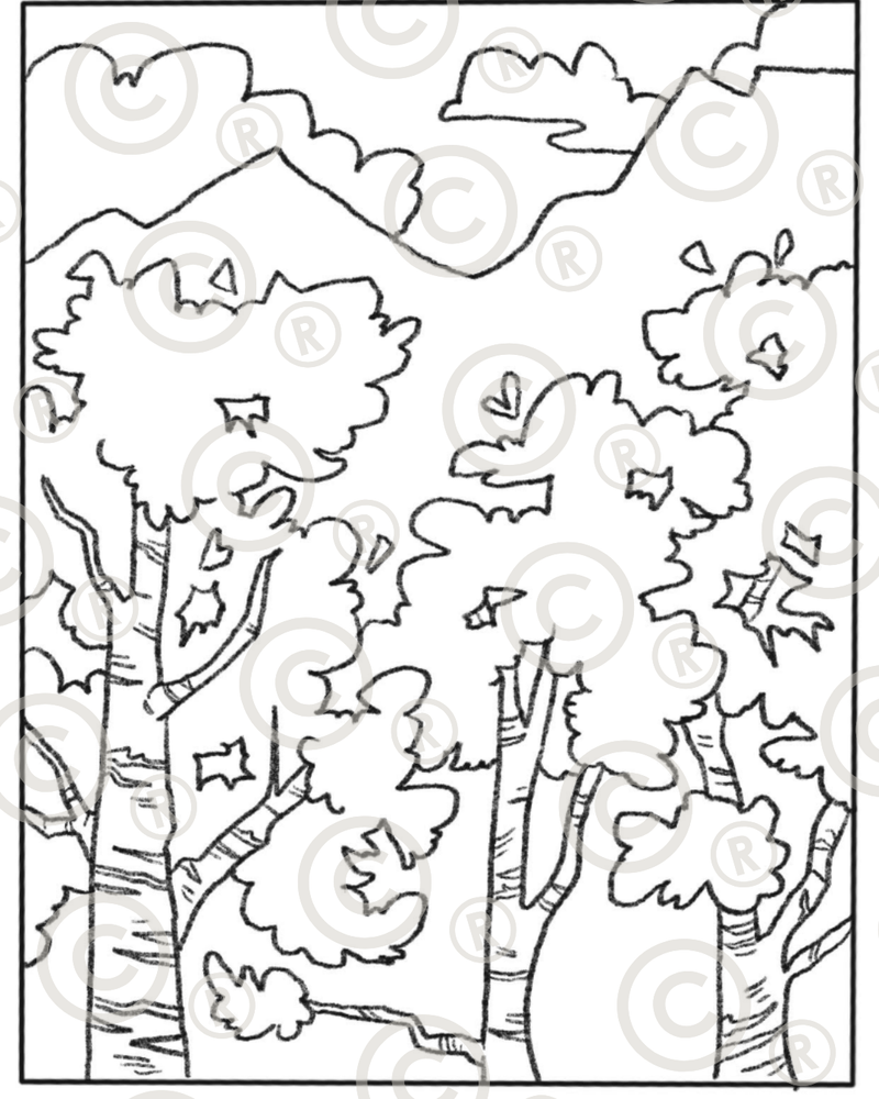 Load image into Gallery viewer, Leaf Peeping Watercoloring

