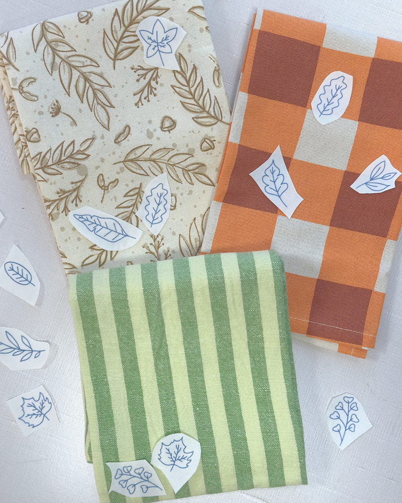 Load image into Gallery viewer, Fall Leaves Tea Towel Embroidery
