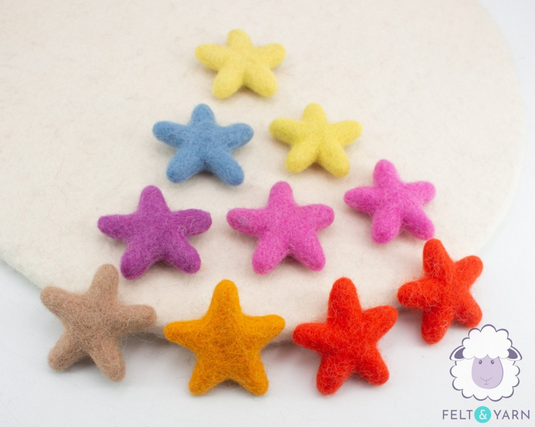 Garland Bar: 4-5cm Multicolor Felt Star