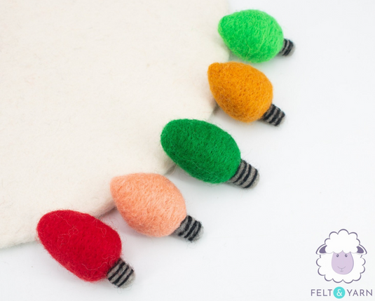 Garland Bar: Felt Christmas Light Bulb