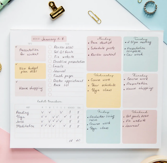 Lamare Weekly Planner Notepad