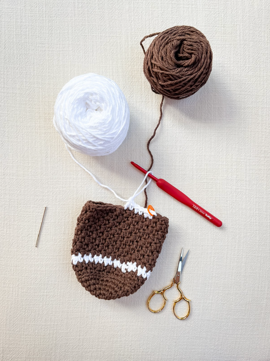 Football Croozie (Crocheted Koozie) Kit