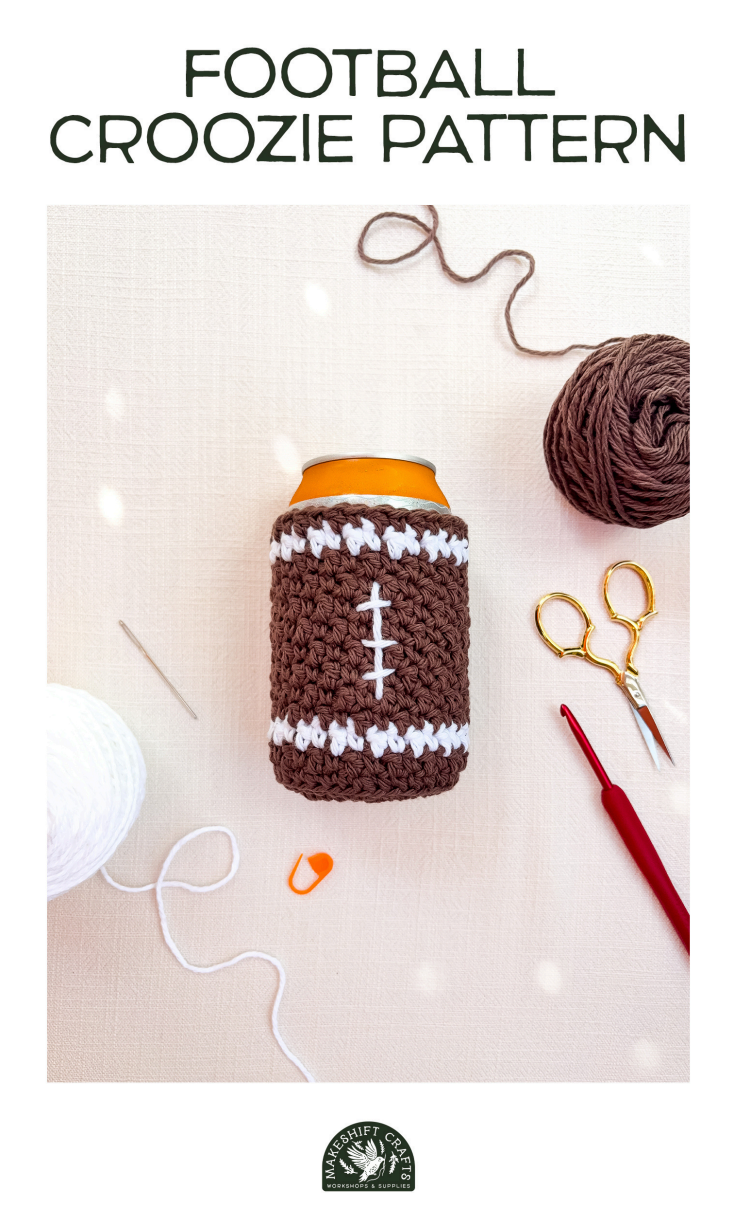 Load image into Gallery viewer, Football Croozie (Crocheted Koozie) Kit

