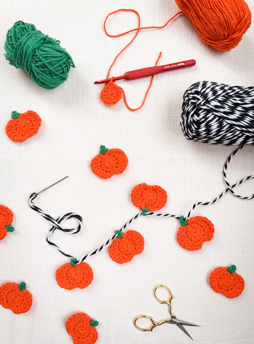 Mini Pumpkin Crochet Garland