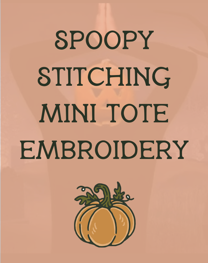 Load image into Gallery viewer, Spoopy Stitching - A Summerween Embroidered Mini Tote
