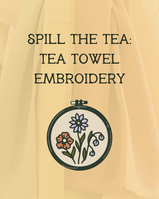 Tea Time Tea Towel Embroidery