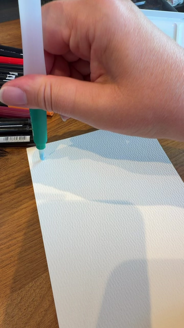 Load and play video in Gallery viewer, Artisan Bazaar at McGregor Square: Watercolor Cut Paper Landscape
