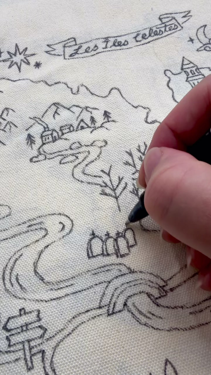 Load and play video in Gallery viewer, Fantasy Cartography Stitch-A-Long: A 5 Week Custom Map Making Experience
